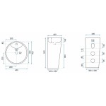 Умывальник отдельностоящий Rea Blanka Marble Marmur Matt Умывальник отдельностоящий Rea Blanka Marble Marmur Matt